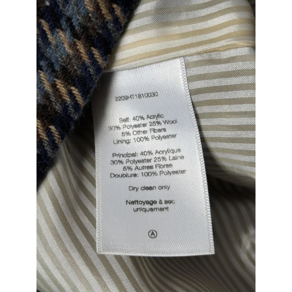 Veronica Beard Blazer Womens 6 Blue Patchwork Houndstooth Faustine Dickey Jacket - Picture 8 of 10